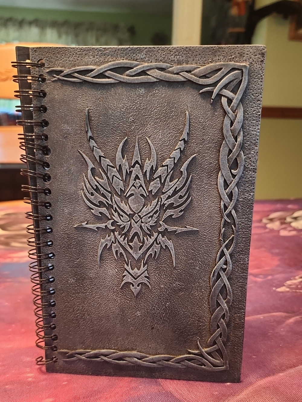 Dragon Embossed Spiral Journal - Gothic Notebook
